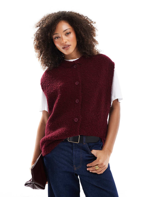 Knitted Boucle Gilet