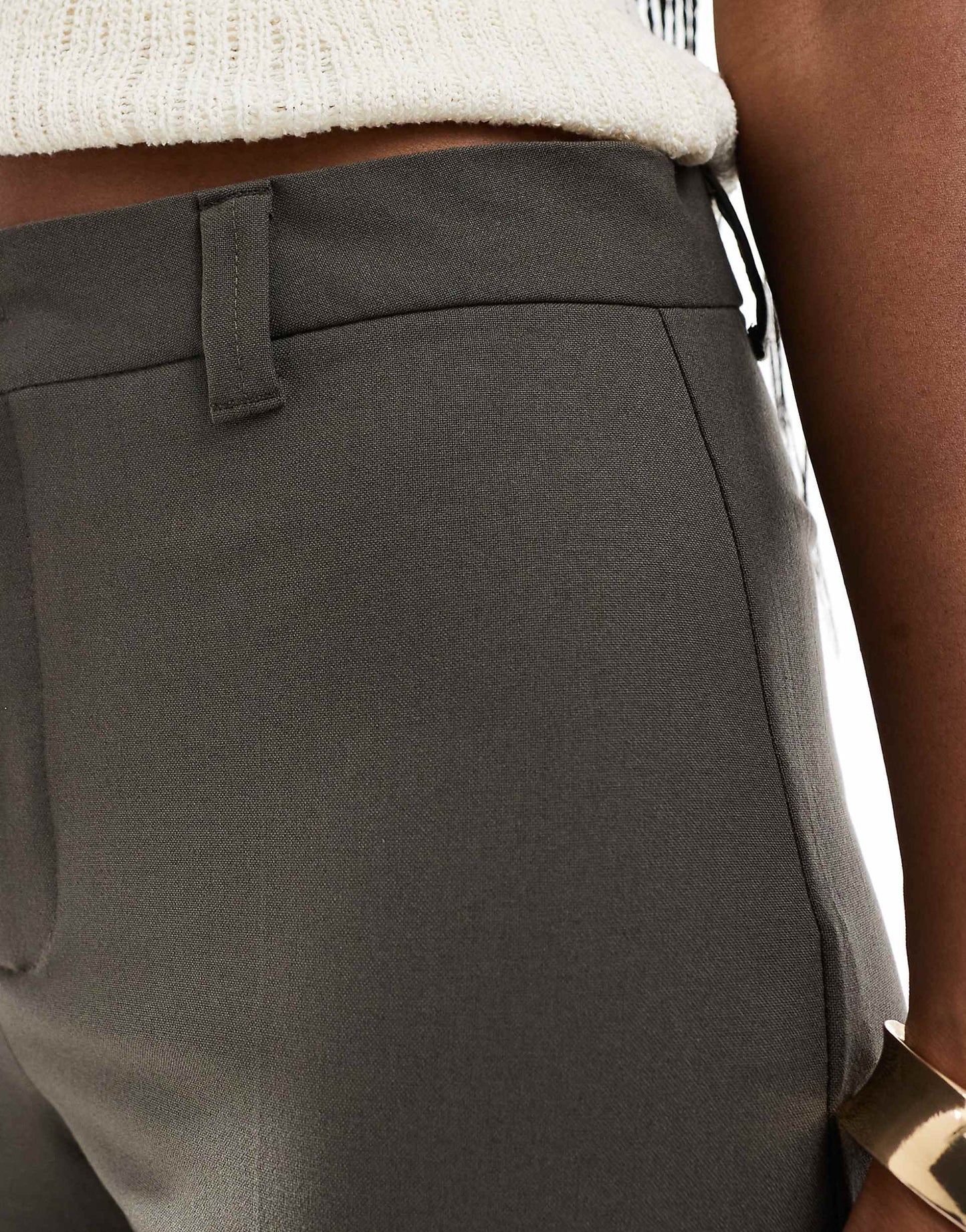 High Waist Straight Leg Trousers