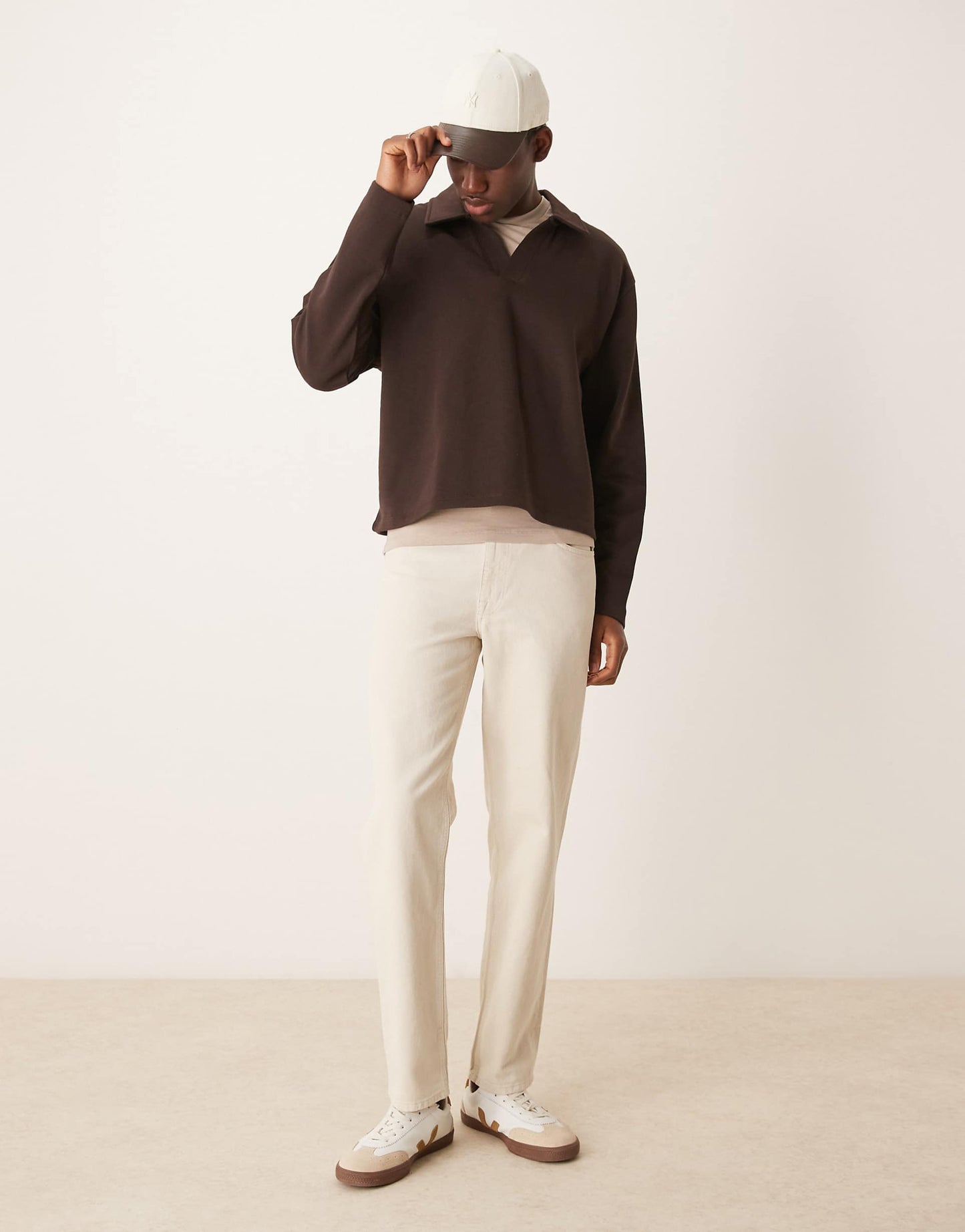 Boxy Oversized Smart Polo Sweatshirt