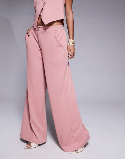 Co-Ord Shirred Waistband Wide Leg Trouser