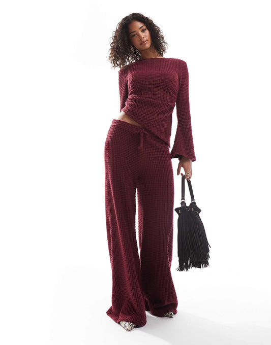 Supersoft Bubble Wide Leg Trousers Co Ord