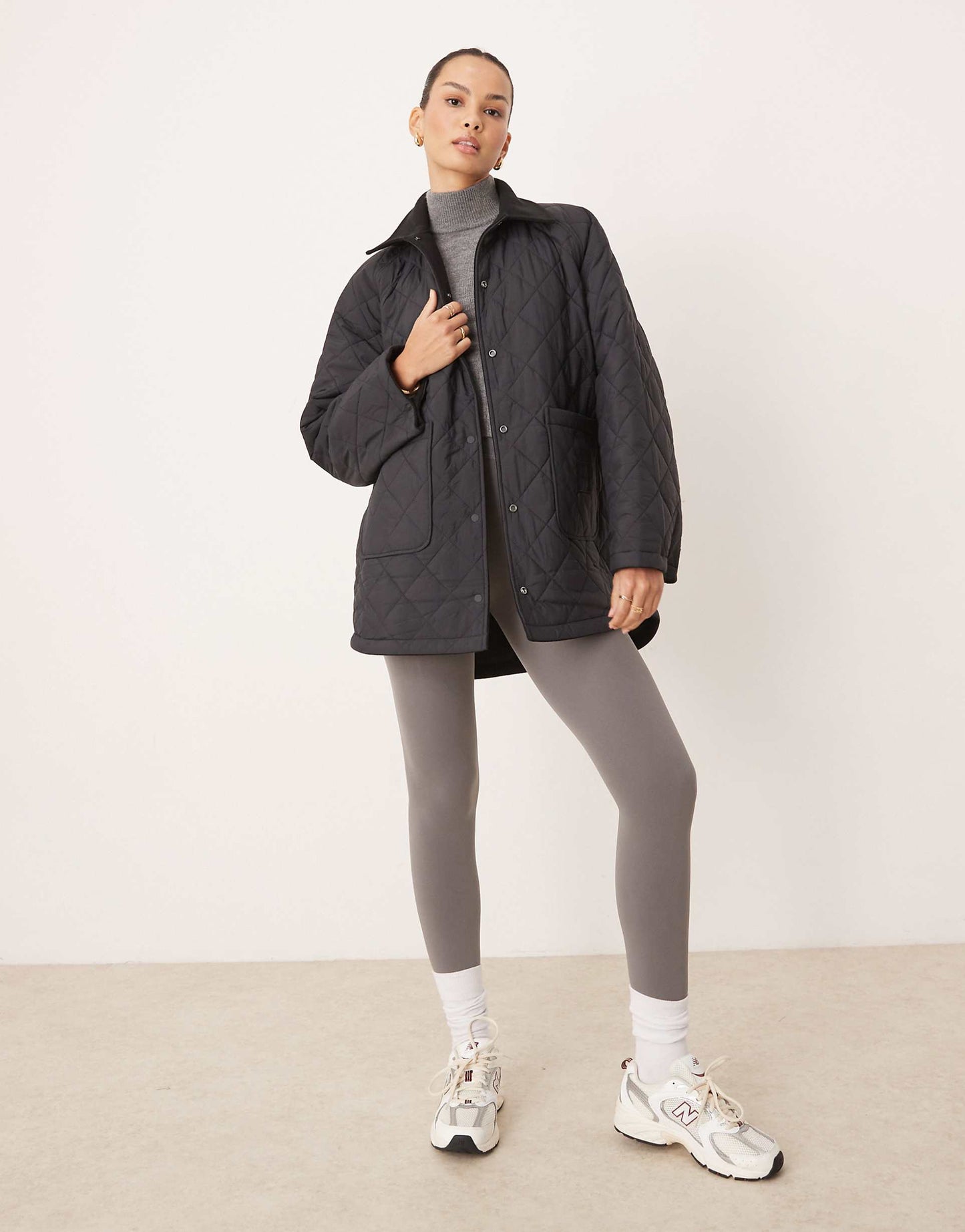 Oversized Reversible Fleece And Quilted Jacket