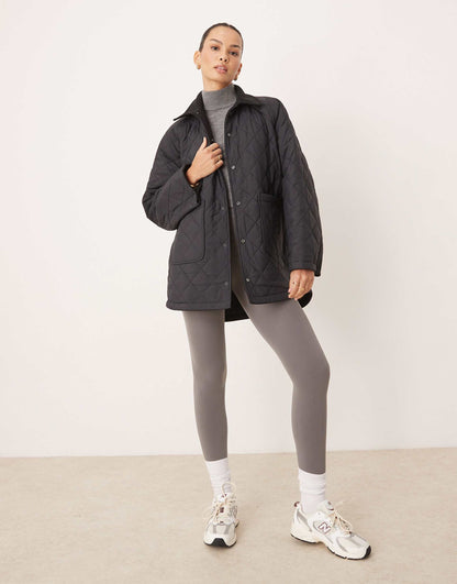 Oversized Reversible Fleece And Quilted Jacket