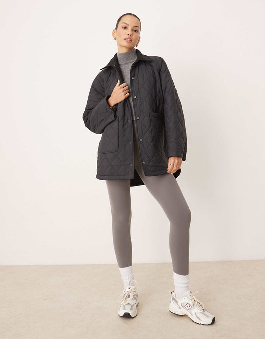 Oversized Reversible Fleece And Quilted Jacket
