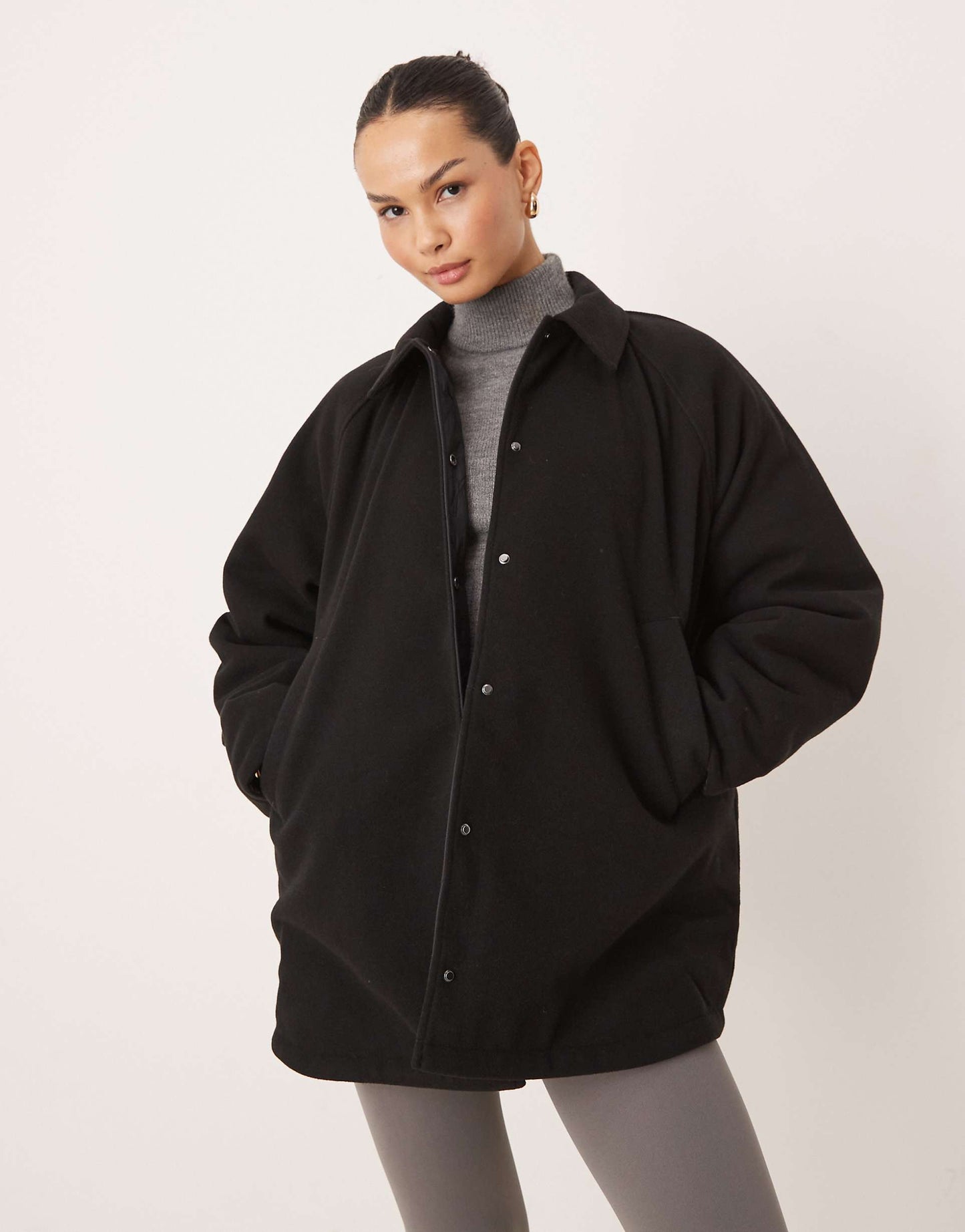 Oversized Reversible Fleece And Quilted Jacket