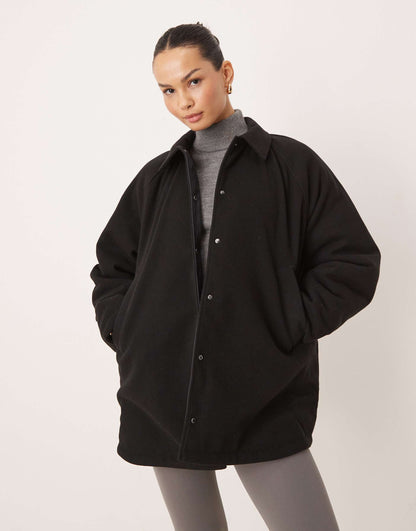 Oversized Reversible Fleece And Quilted Jacket