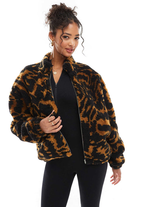 Borg Oversized Pull On Zip Through