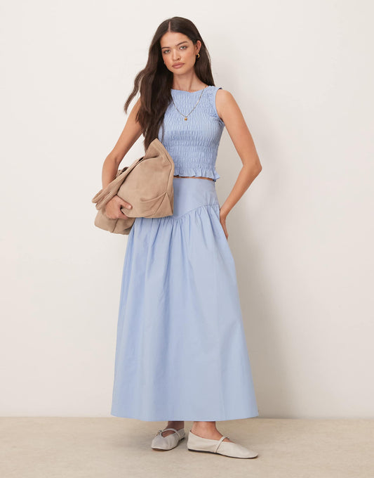 Drop Waist Midaxi Skirt