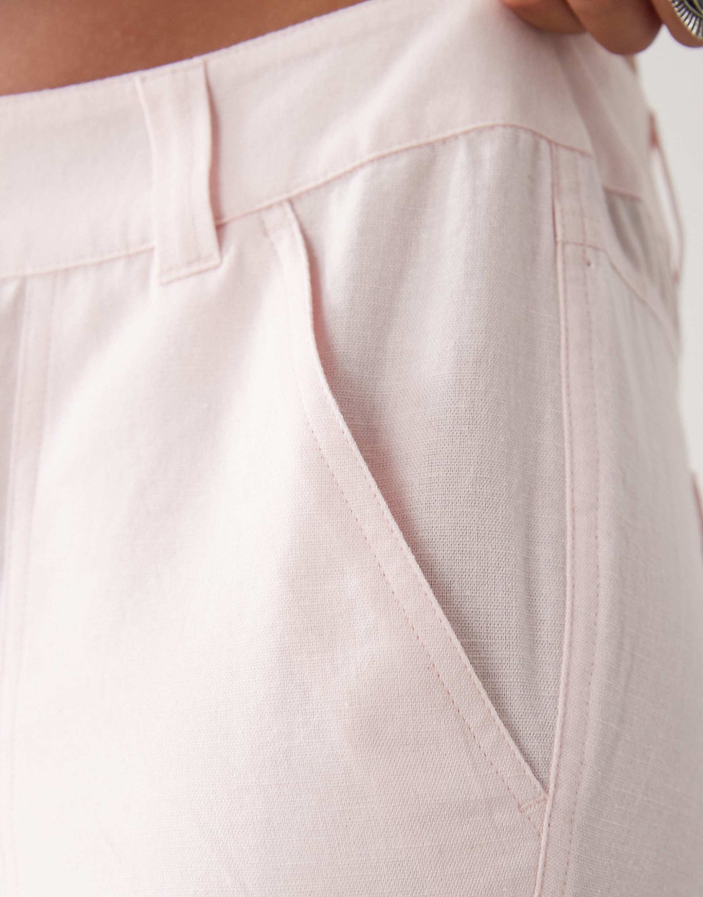 Y2K Low Rise Linen Cargo Trouser