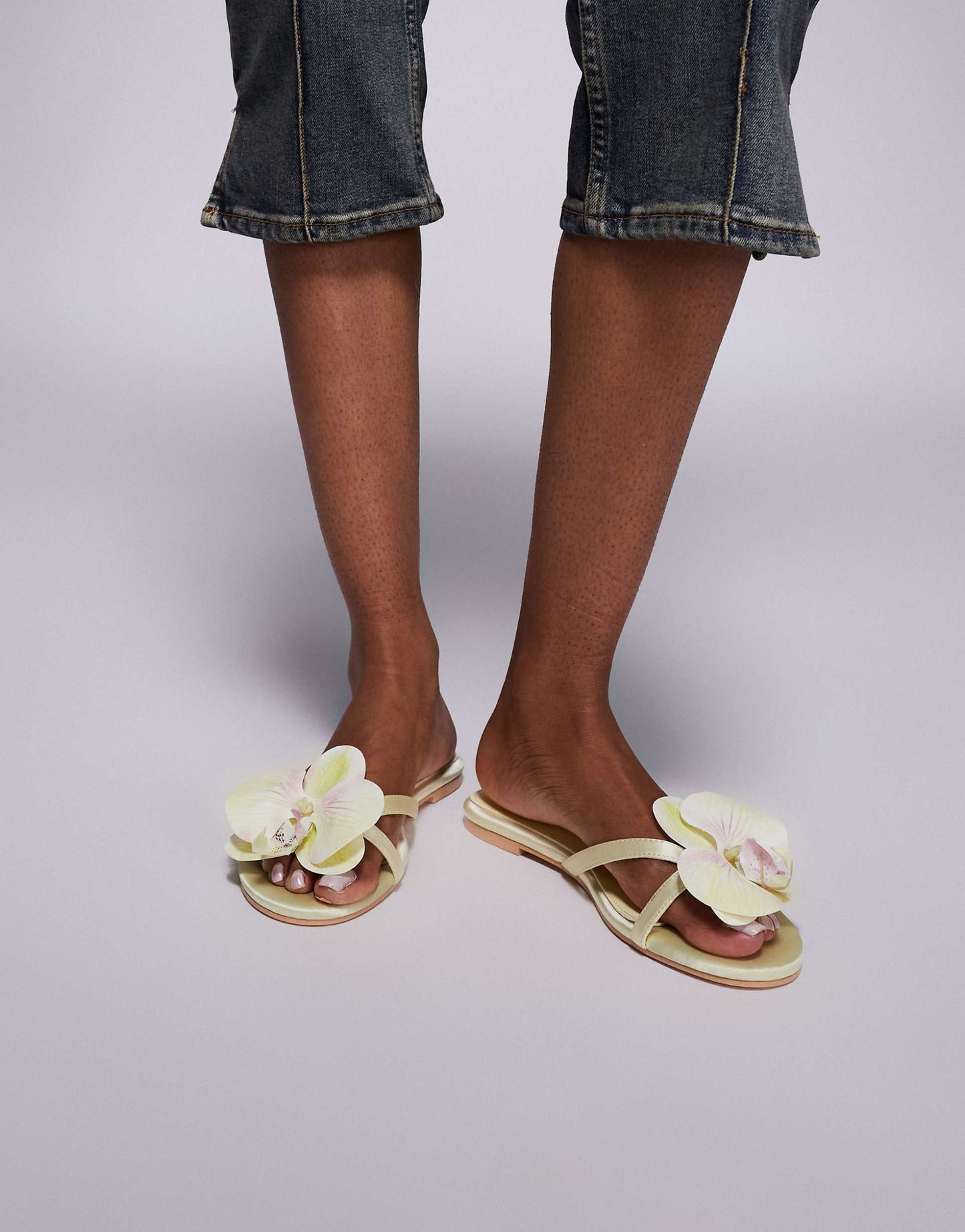 Claudette 3D Floral Flat Sandals