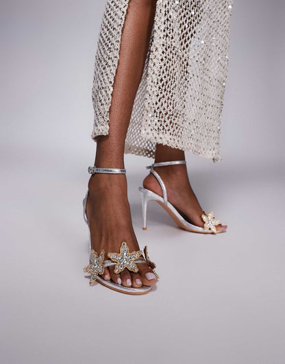 Embellished Starfish High Heeled Sandals