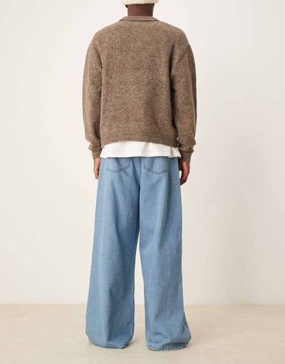 Baggy Jean With Low Rise And Wide Hem