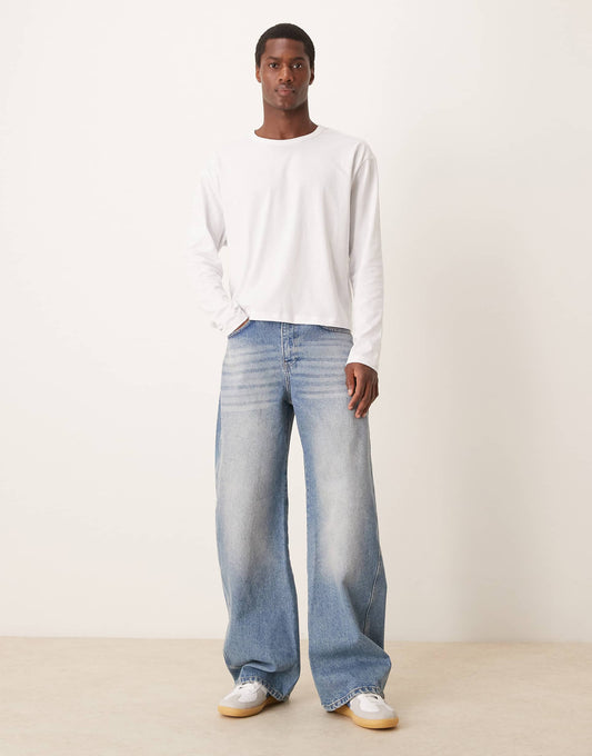 Super Baggy Jeans With Twisted Seams