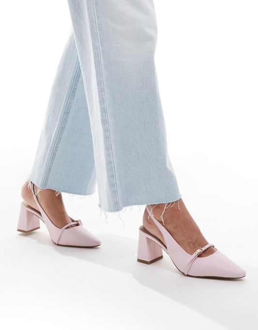 Skepper Slingback Block Heeled Shoes