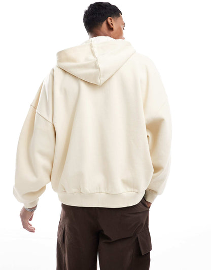 Extreme Oversized Zip Through Hoodie