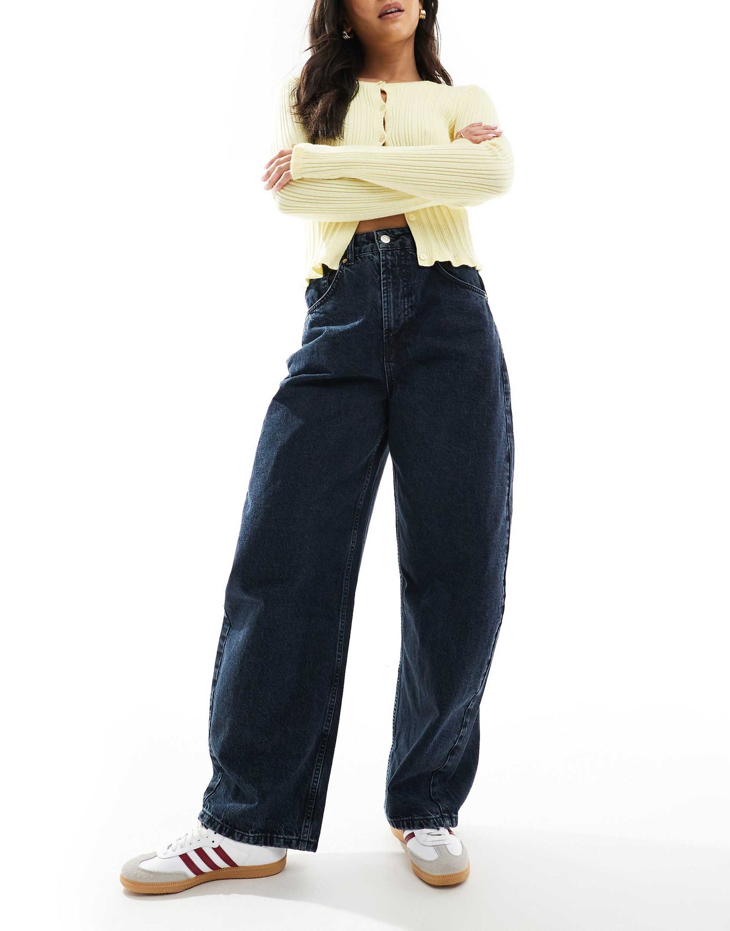 High Waisted Barrel Leg Jeans