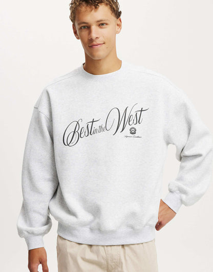 Box Fit Graphic Crew Sweater