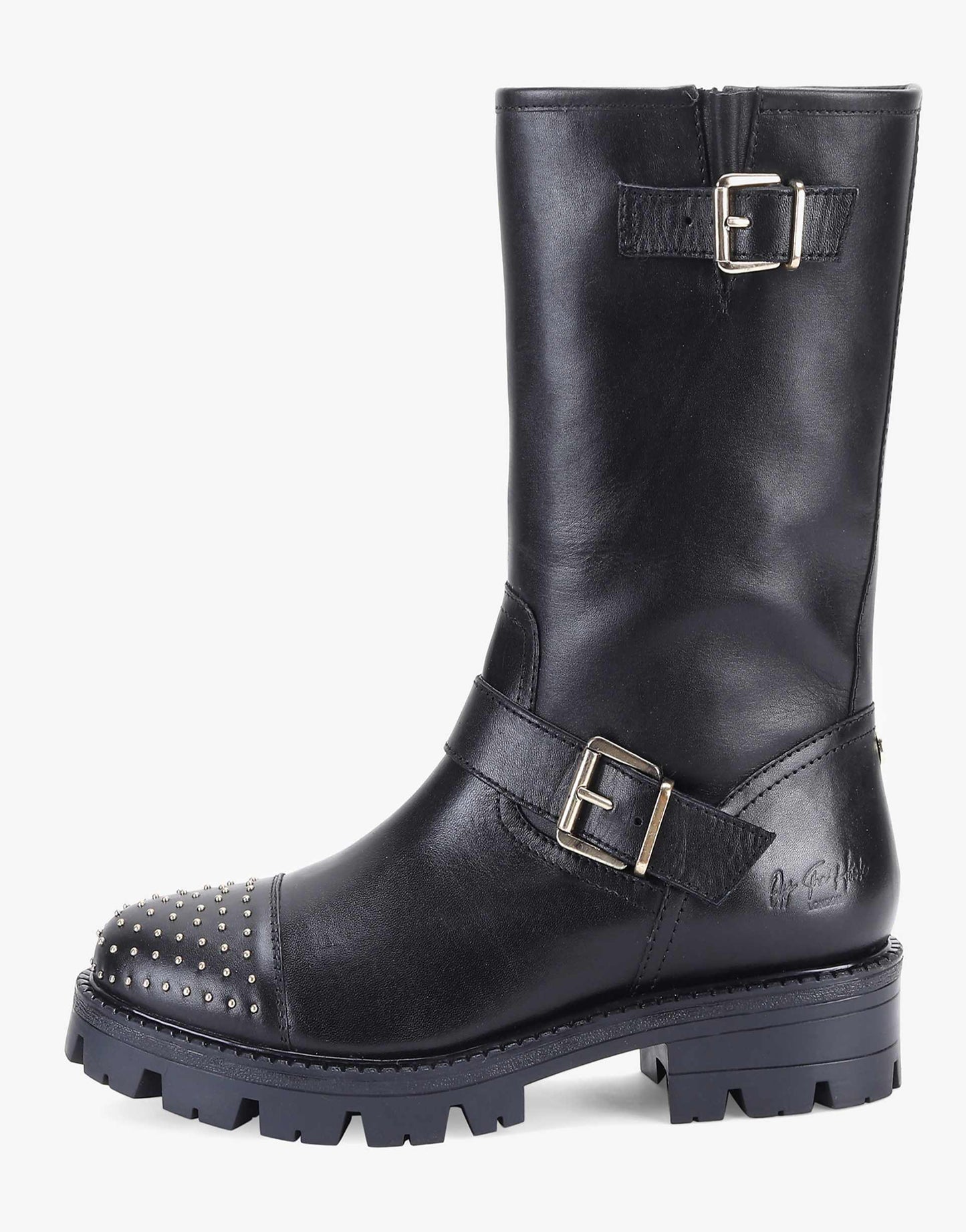 Cleveden' Block Heel Ankle Leather Boots