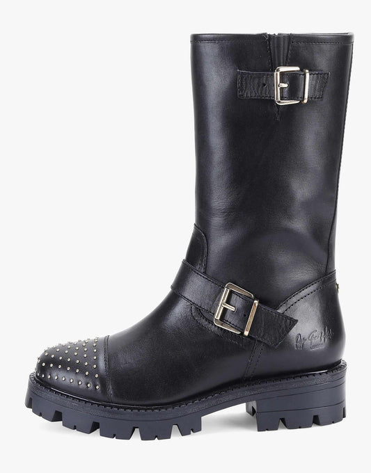 Cleveden' Block Heel Ankle Leather Boots