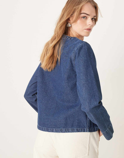 Arlington Denim Jacket With Tie Front