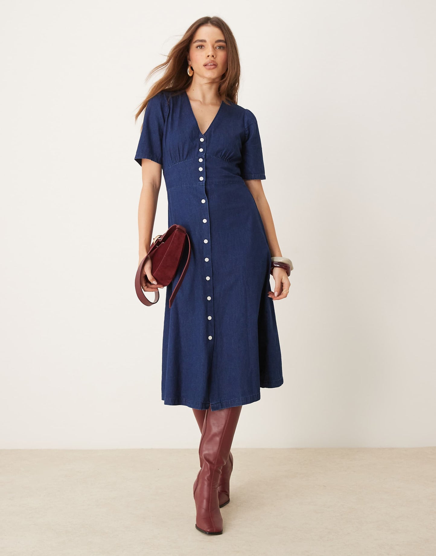 Alexa Denim Midi Dress