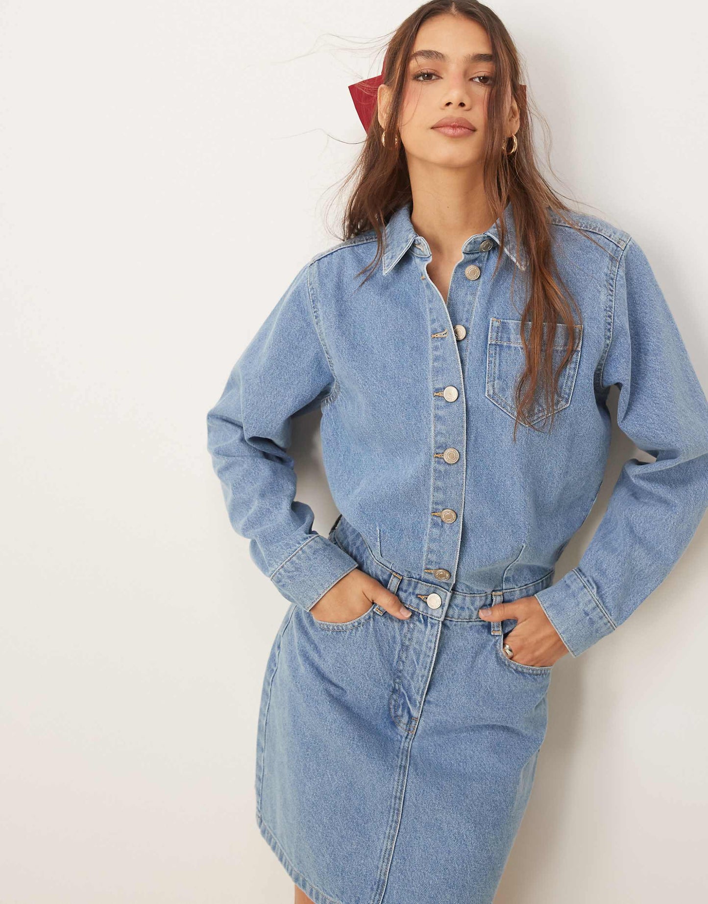 Galveston Denim Mini Shirt Dress