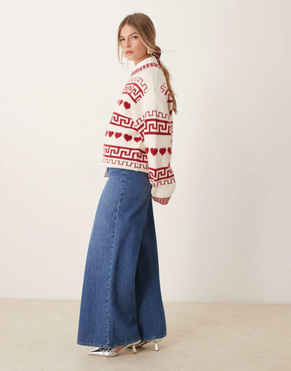 Palazzo Wide Leg Jeans