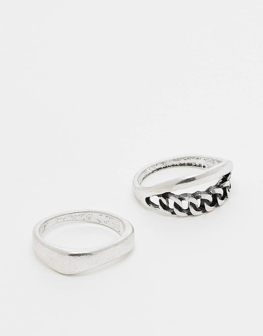 2 Pack Band Rings