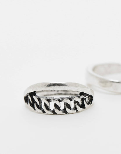 2 Pack Band Rings