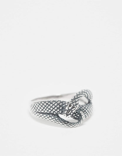 Sterling Silver Ring With Wrap Around Snake Design