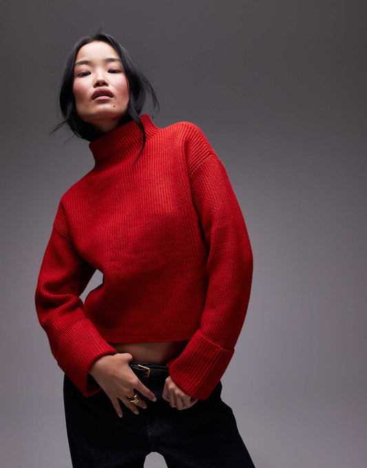 High Neck Chunky Jumper