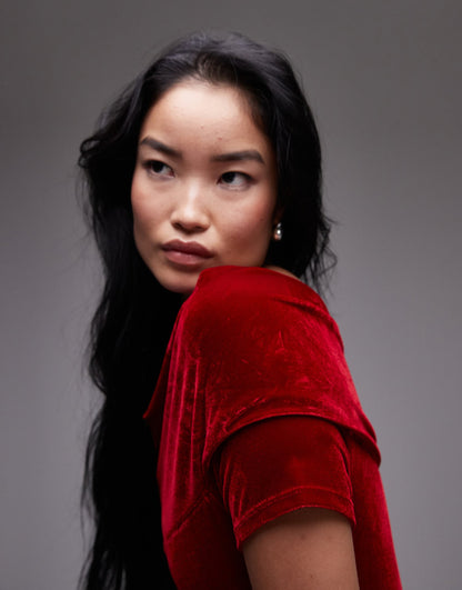 Velvet One Shoulder Bodysuit