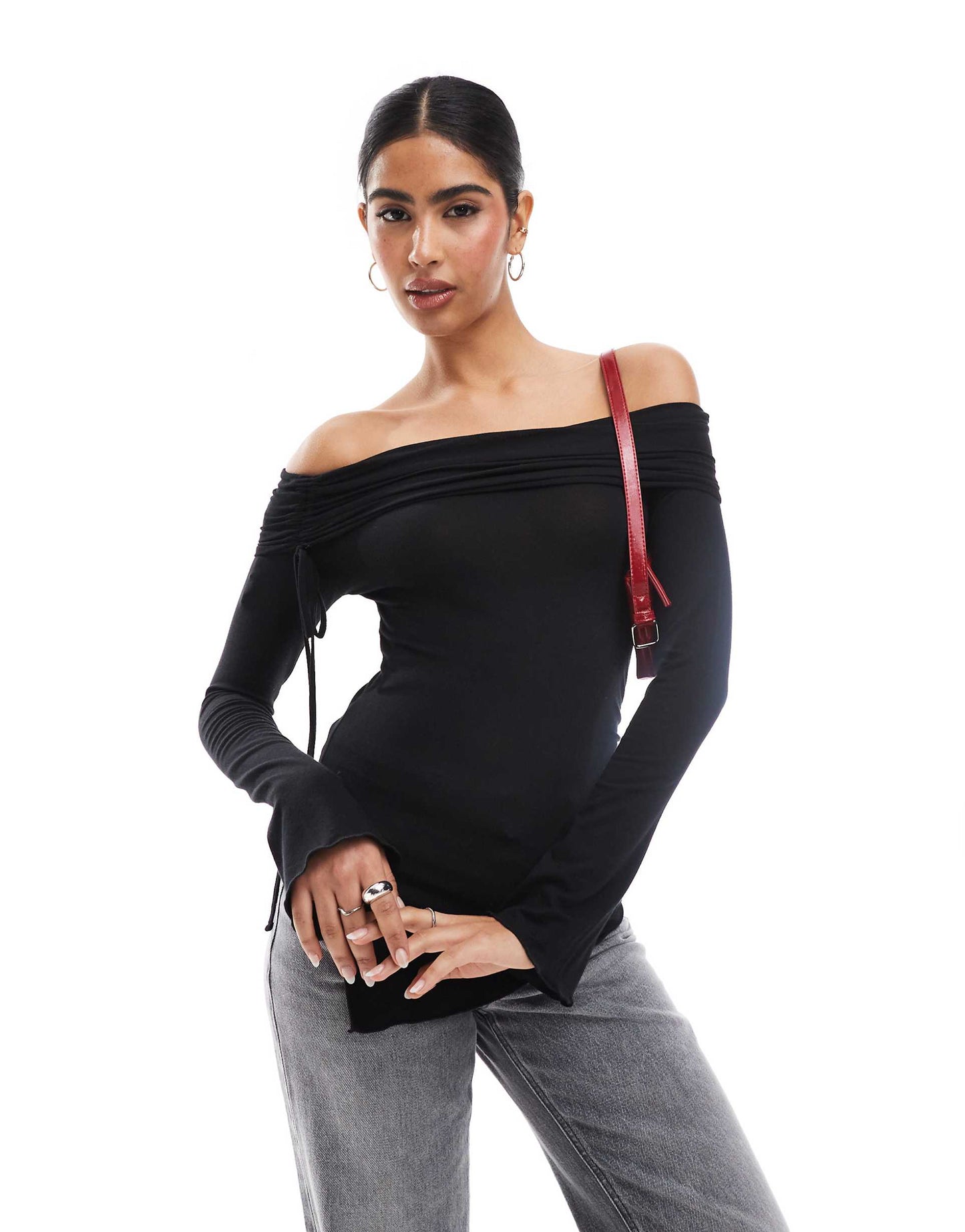 Off Shoulder Asymmetric Top