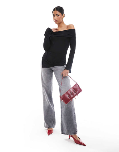 Off Shoulder Asymmetric Top
