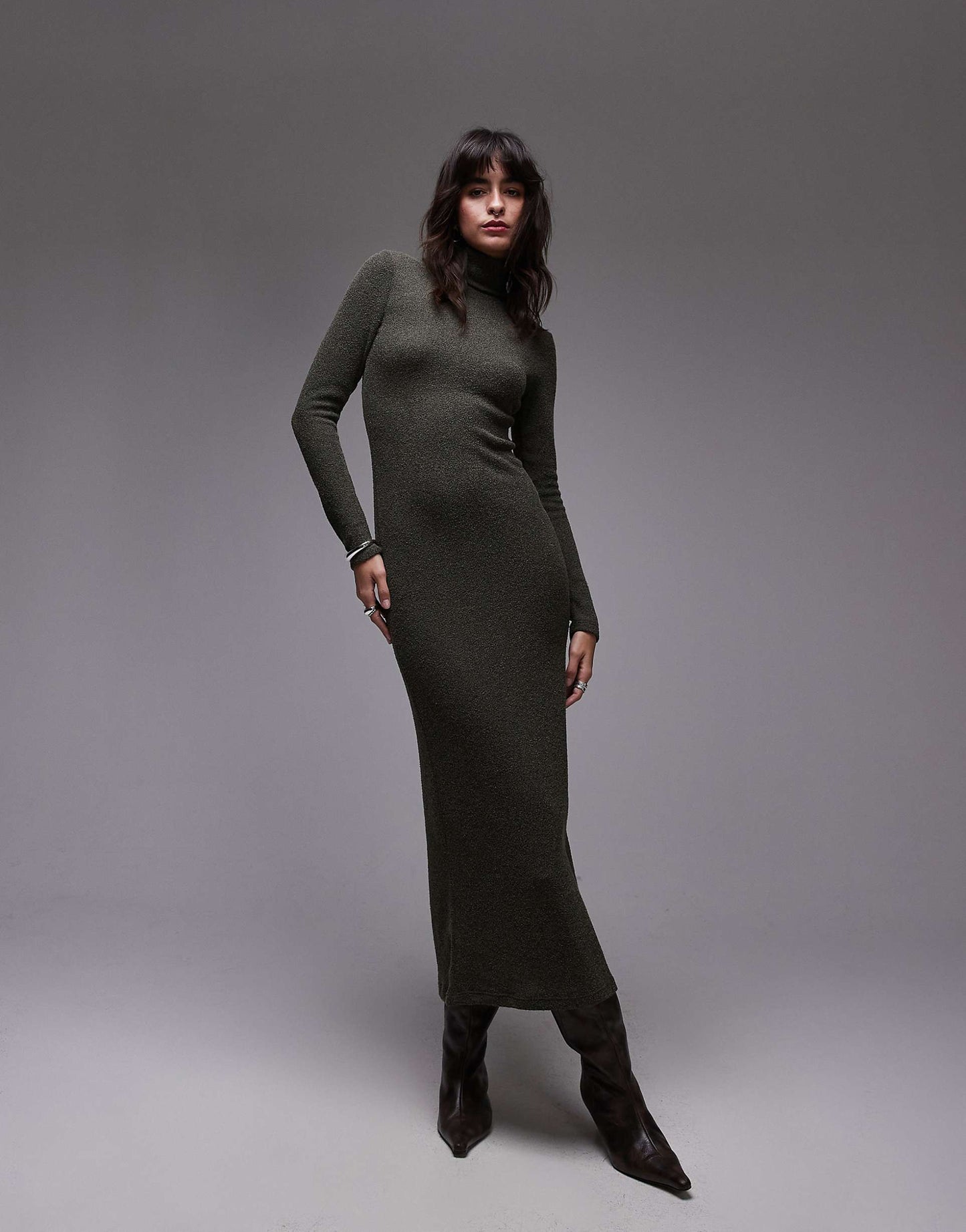 Mango Fold Over Maxi Dress