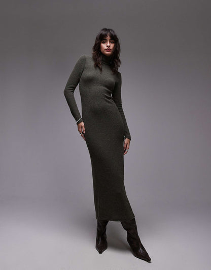 Mango Fold Over Maxi Dress