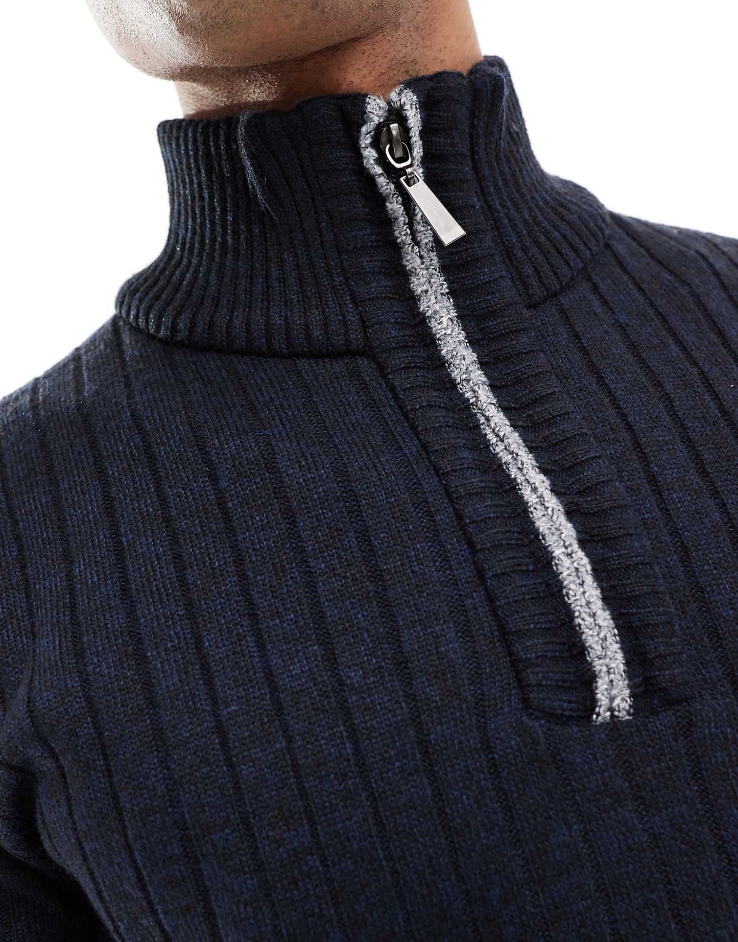 Chunky Knit Quarter Zip Jumper