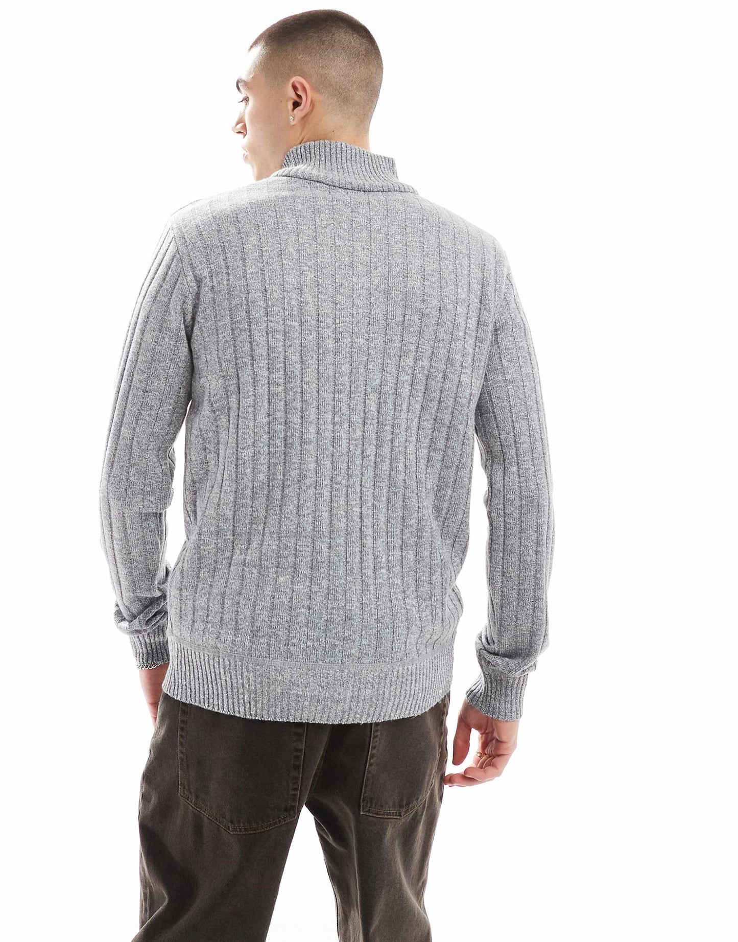 Chunky Knit Quarter Zip Jumper