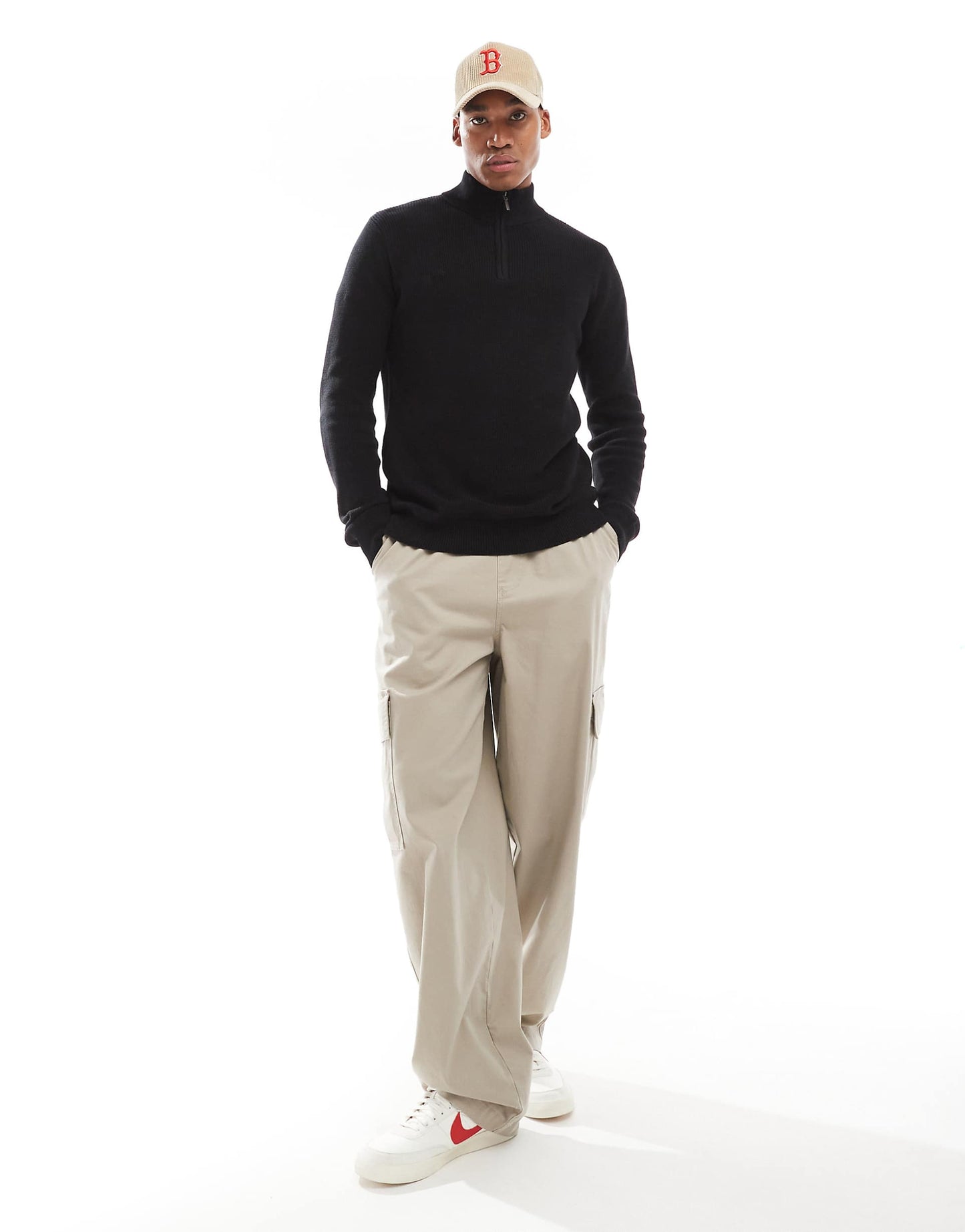 Ribbed Quarter Zip Jumper