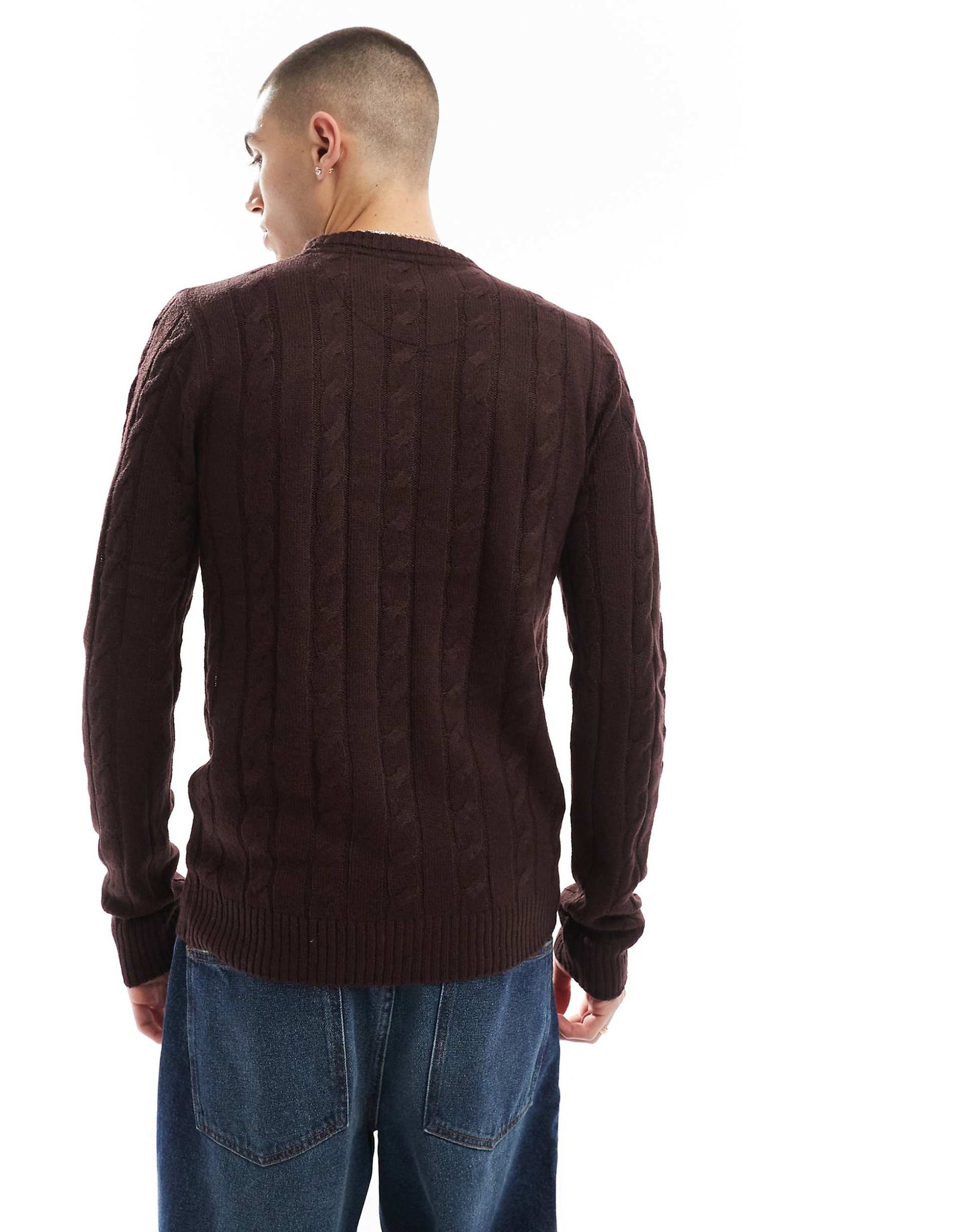 Crew Neck Cable Knit Jumper