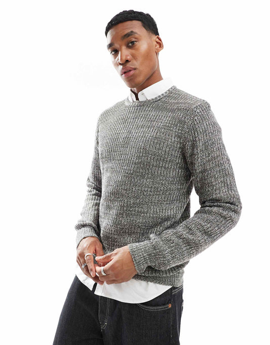 Crew Neck Stitch Detail Jumper