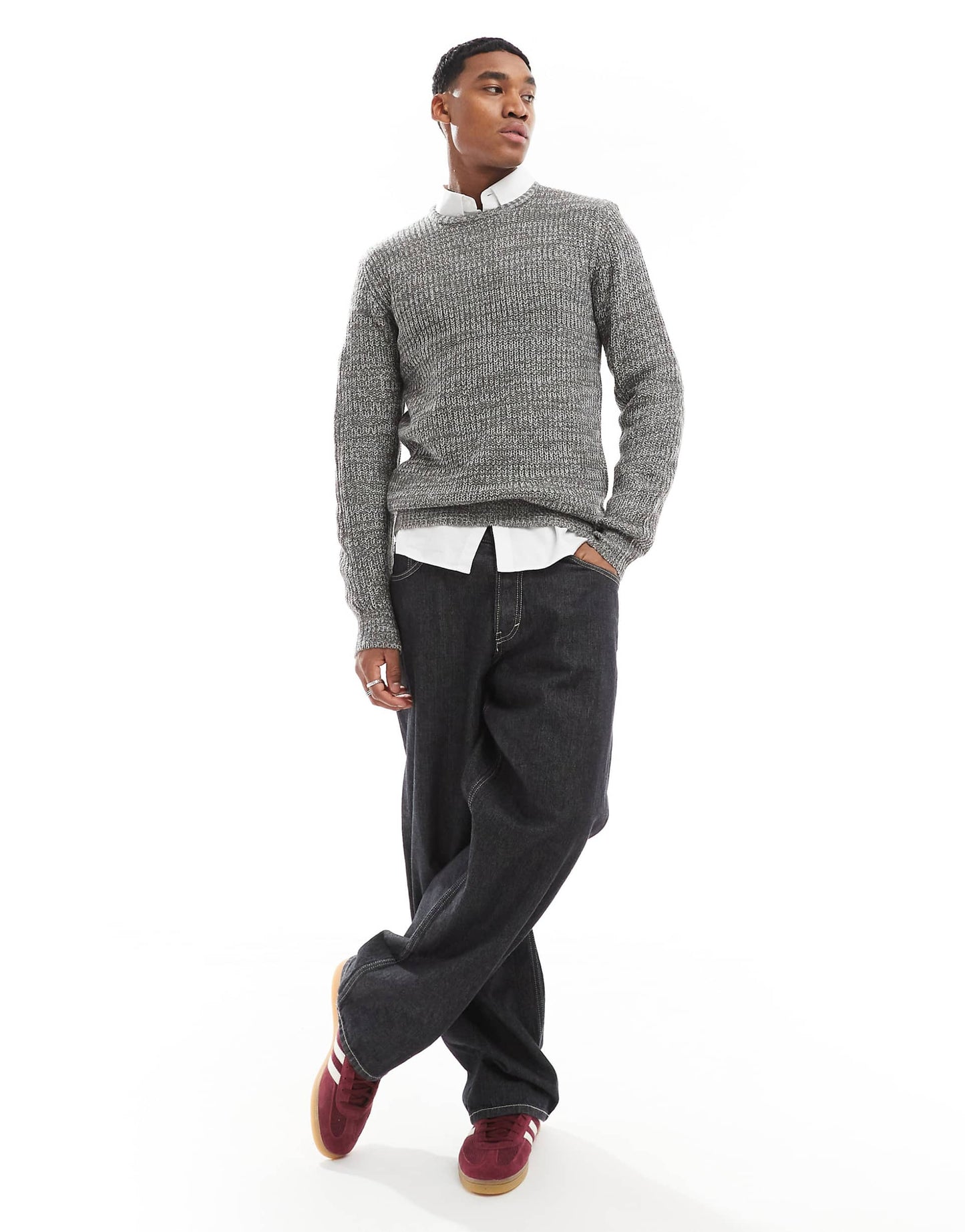 Crew Neck Stitch Detail Jumper