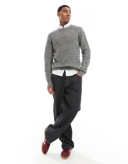 Crew Neck Stitch Detail Jumper
