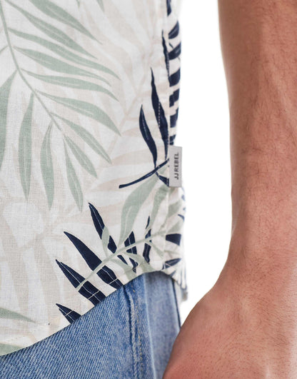 Palm Print Short Sleeved Shirt
