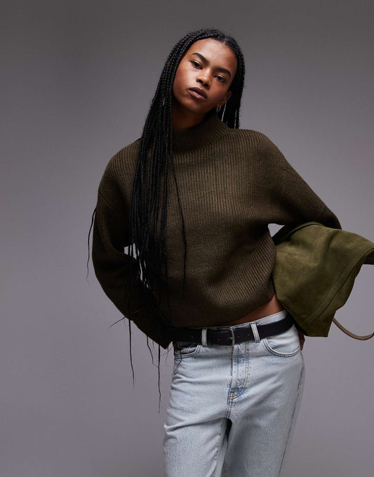 High Neck Chunky Jumper