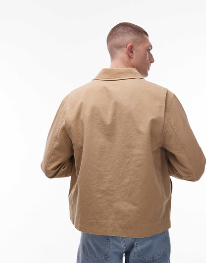 Canvas Zip Front Workwear Jacket