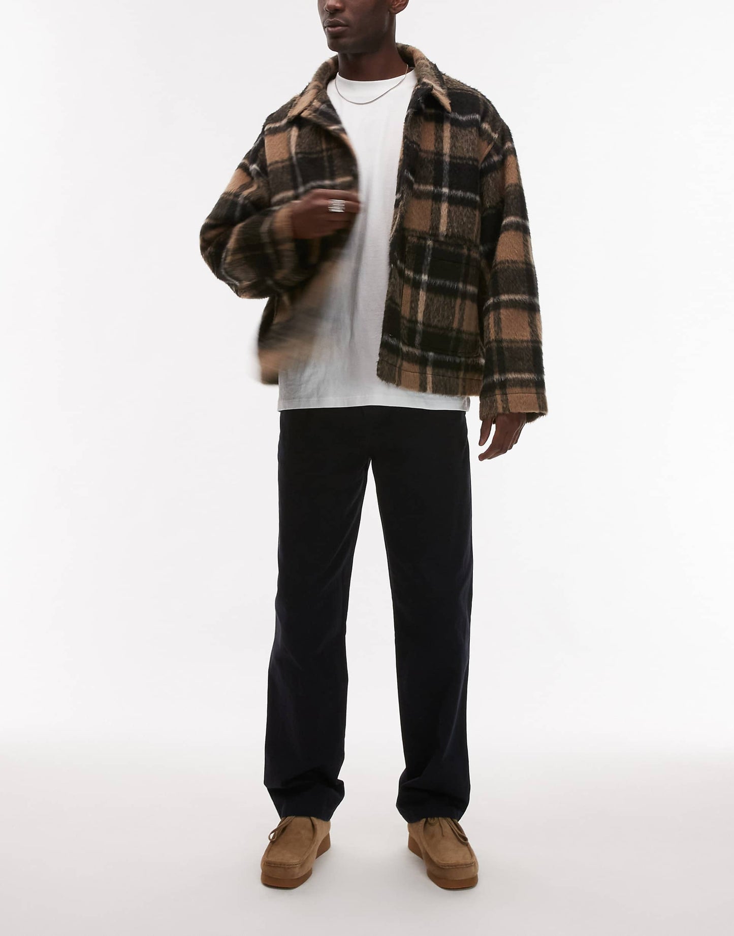 Relaxed Fit Trousers With Flat Front