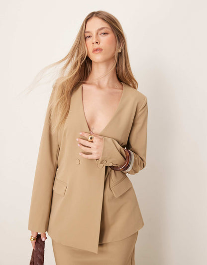 Collarless Blazer Co-Ord