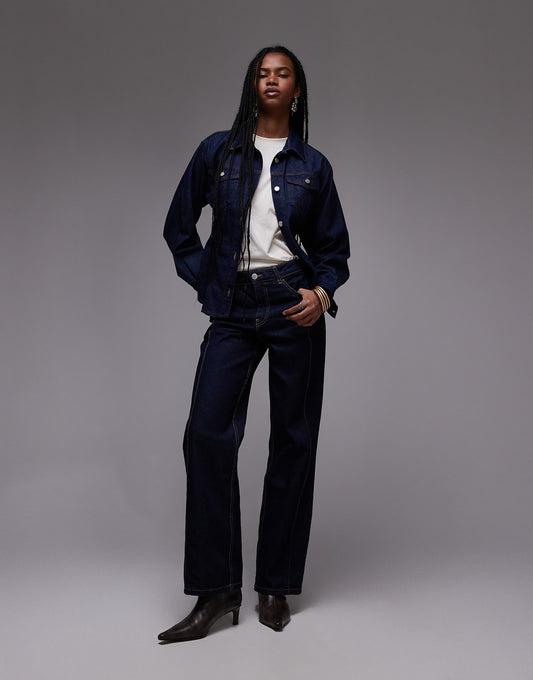 Longline Seam Front Jeans