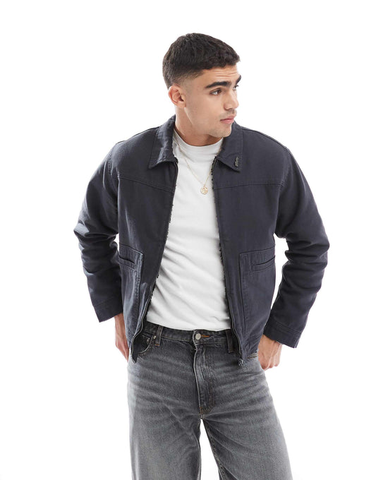 Boxy Fit Zip Through Jacket